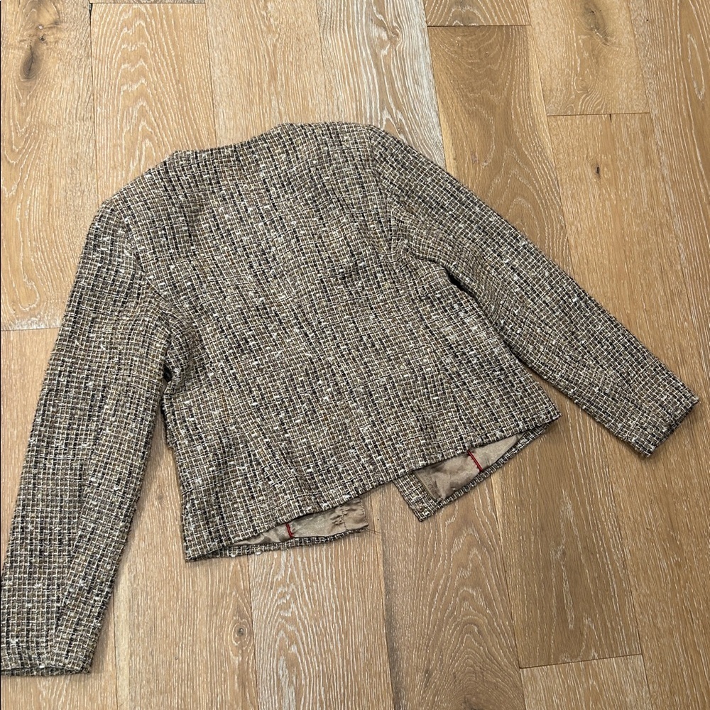 Talbots Gold Tweed Shimmer Blazer - Picture 7 of 8